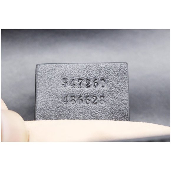 GUCCI GG Marmont Mini Leather Top Handle Shoulder Bag Black 547260 - Picture 12 of 12